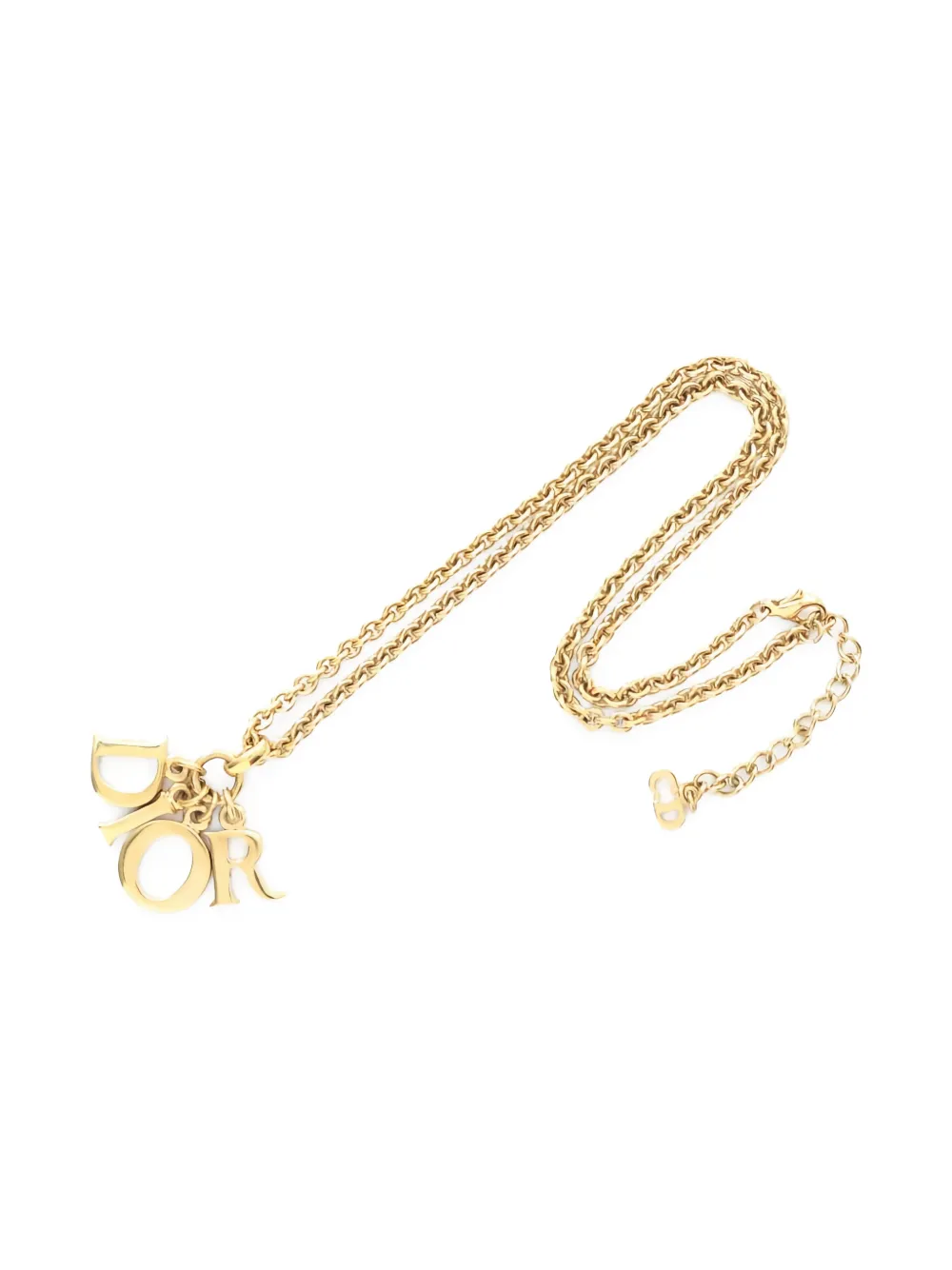 Christian Dior Pre-Owned 2010s logo-charm necklace - Oro