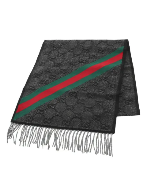 Gucci Pre-Owned 2020s GG-pattern fringed scarf