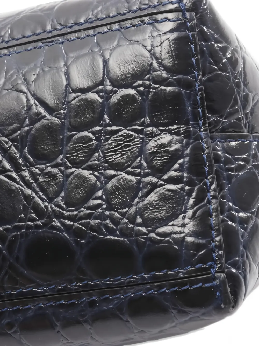 Pre-owned Jil Sander 2010s Goji Bamboo Square Tote Bag In Blue