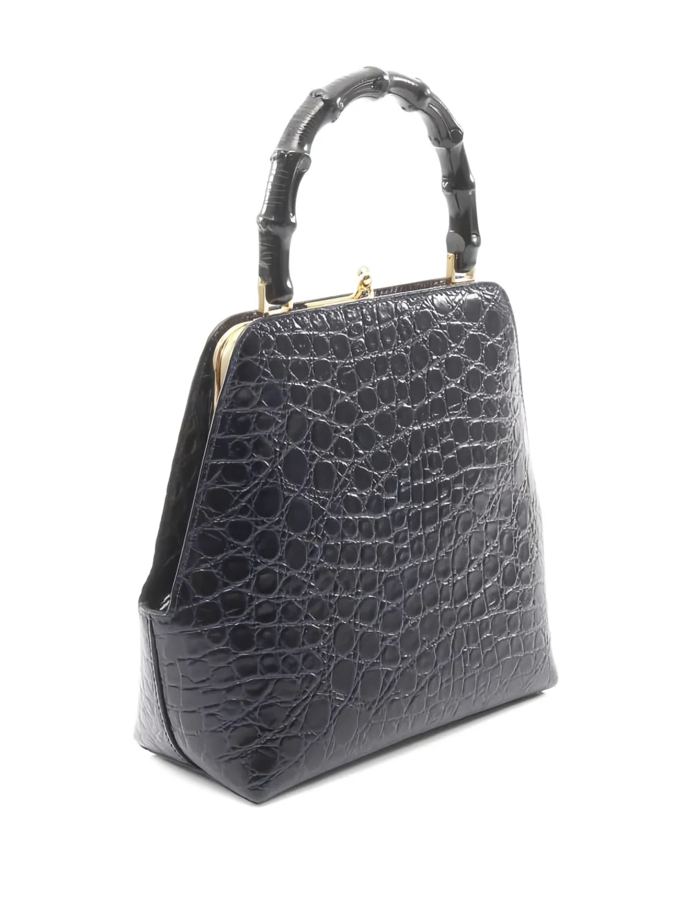 Pre-owned Jil Sander 2010s Goji Bamboo Square Tote Bag In Blue