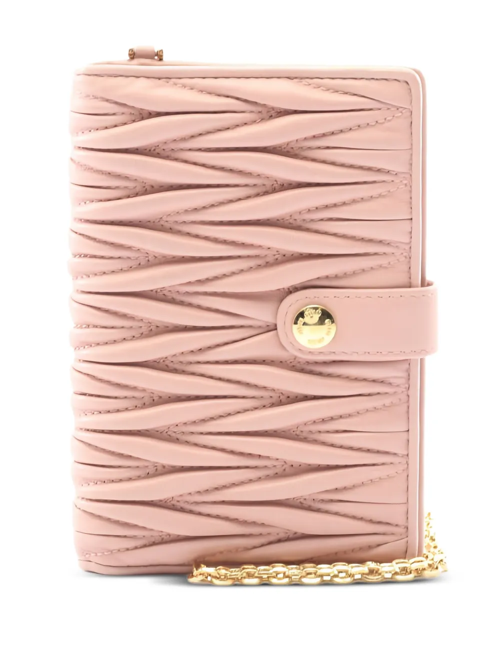 Miu Miu Pre-Owned 2010's 마틀라세 레더 지갑 | 핑크 | Image 1