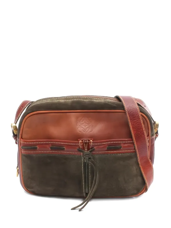 Loewe Pre-Owned 2000s Anagram Leather Shoulder Bag | Brown