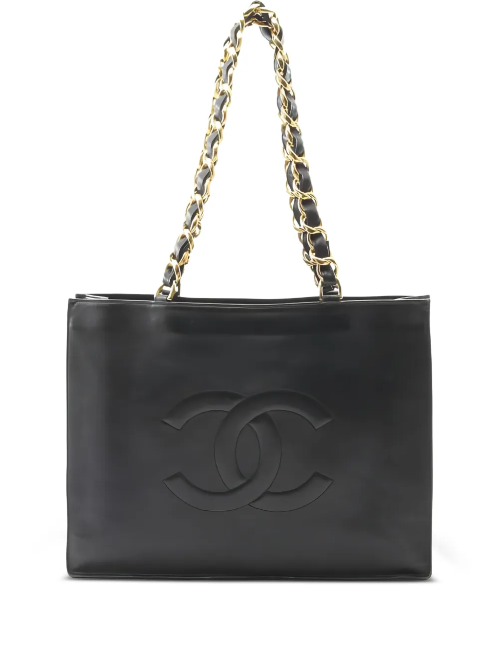 CHANEL Pre-Owned 1994-1996 interlocking-CC tote bag - Nero