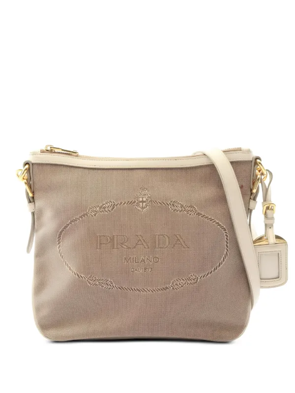Prada Pre-Owned ロゴディテール ショルダーバッグ | ニュートラル 