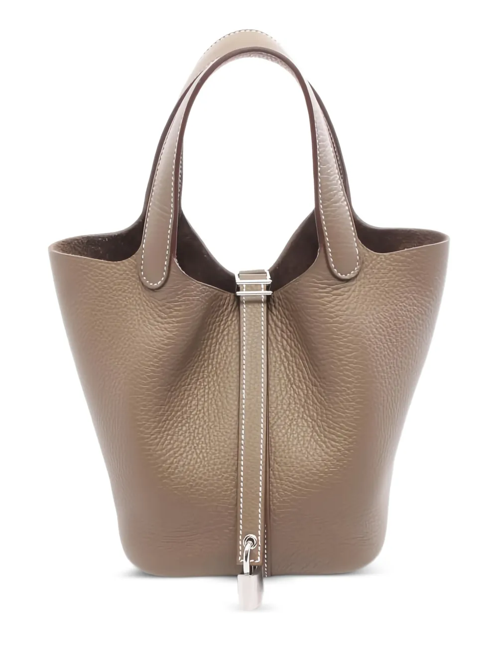 Hermès Pre-Owned 2025 PM Picotan Lock leather tote bag - Toni neutri