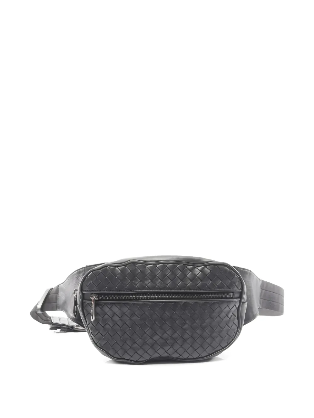 Bottega Veneta Pre-Owned 2000s Intrecciato-leather belt bag - Black