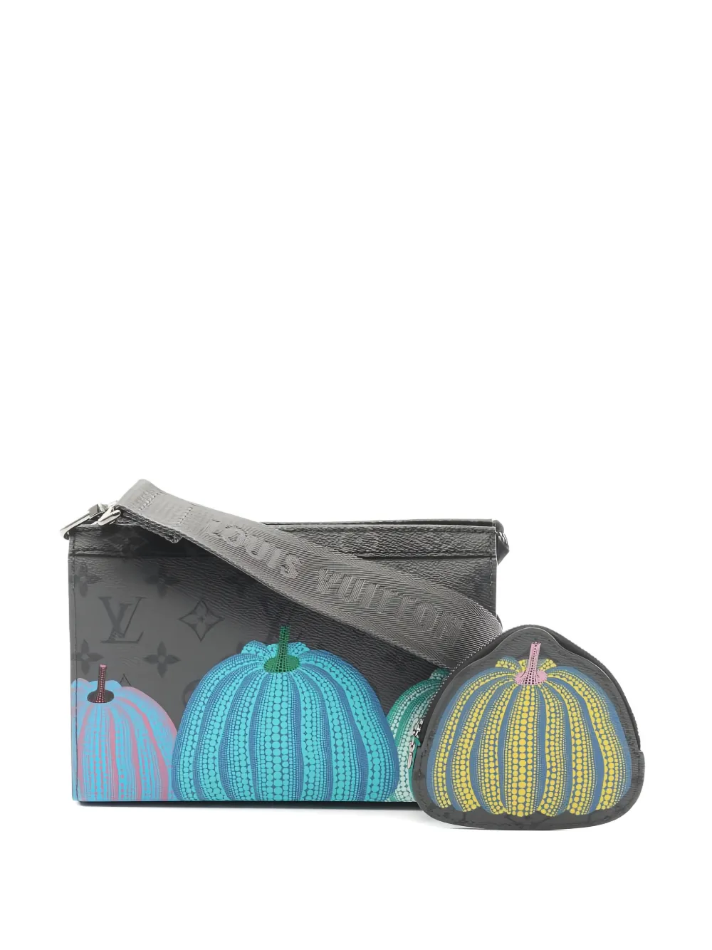 Louis Vuitton Pre-Owned 2021 x Yayoi Kusama Gaston monogram-pattern messenger bag - Grigio