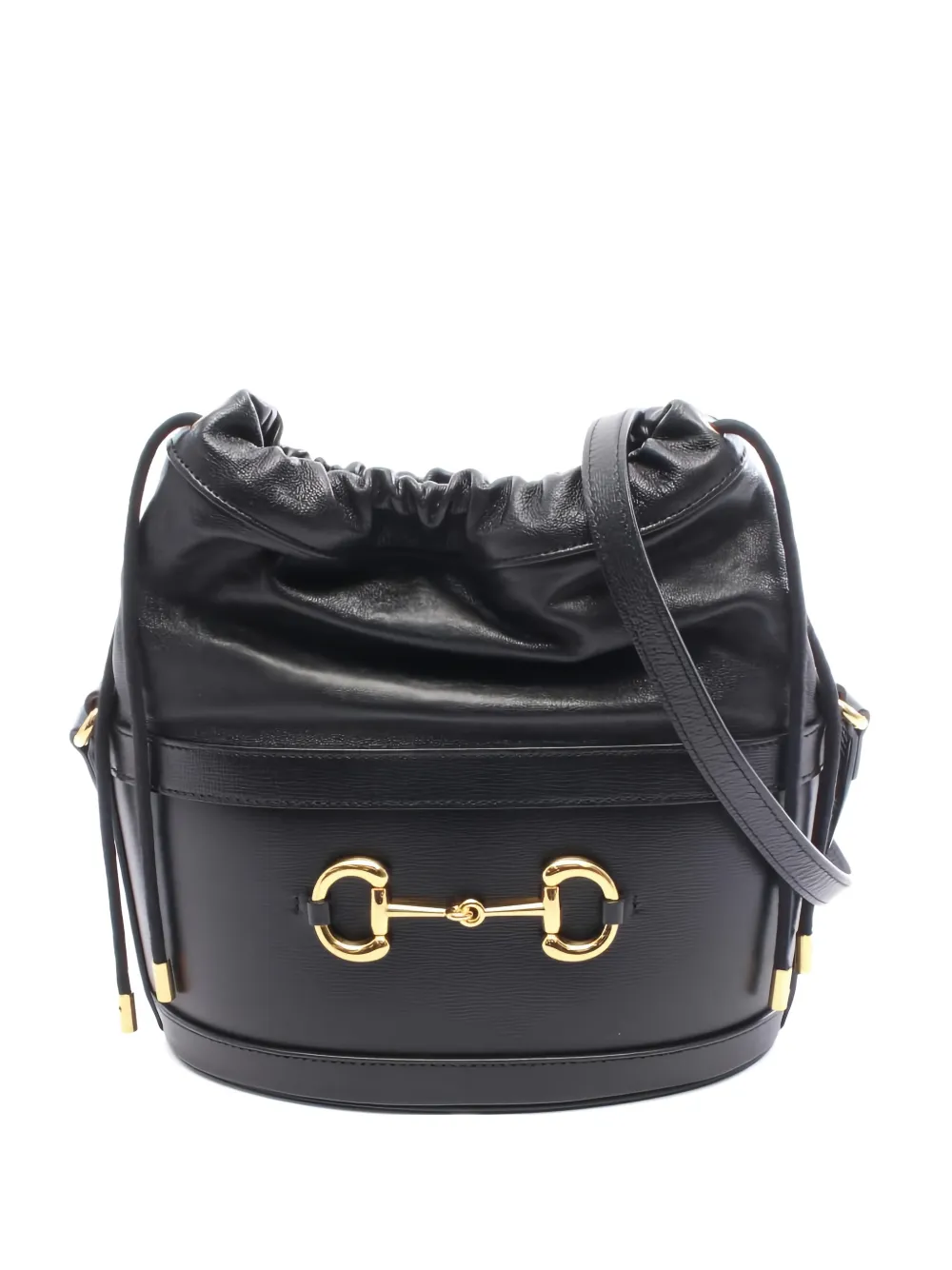 Gucci Pre-Owned 2010s Horsebit-detail leather bucket bag - Nero