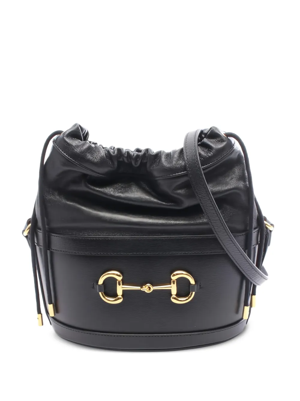 Gucci Pre-Owned 2010s Horsebit-detail leather bucket bag - Nero