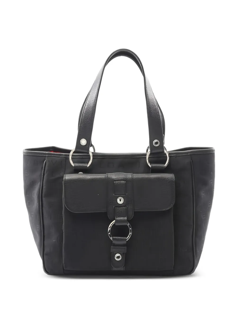 Bvlgari Pre-Owned 2000s Logomania zip-top tote bag - Nero