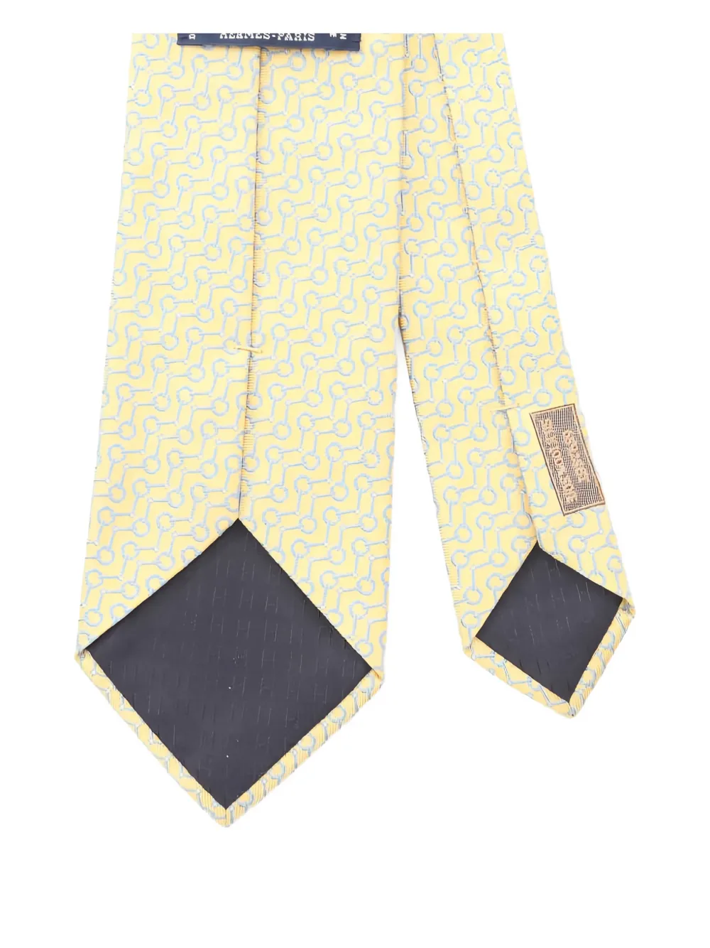 Hermès Pre-Owned 2010s patterned silk tie | Yellow | Image 1