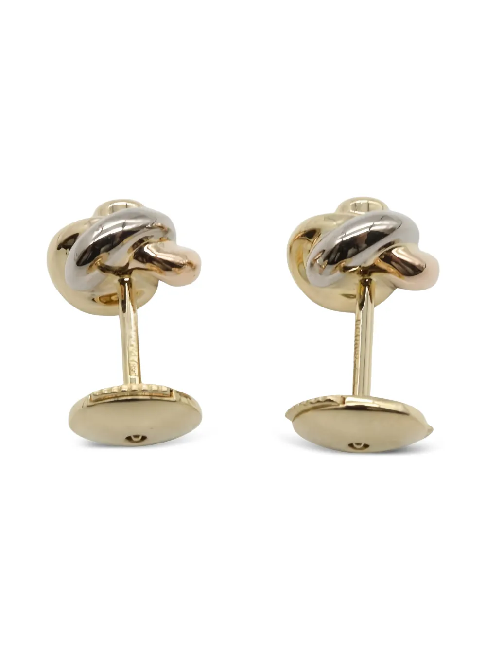 CARTIER Pre-owned 2010s Baby Trinity Diamond Earrings In Gold