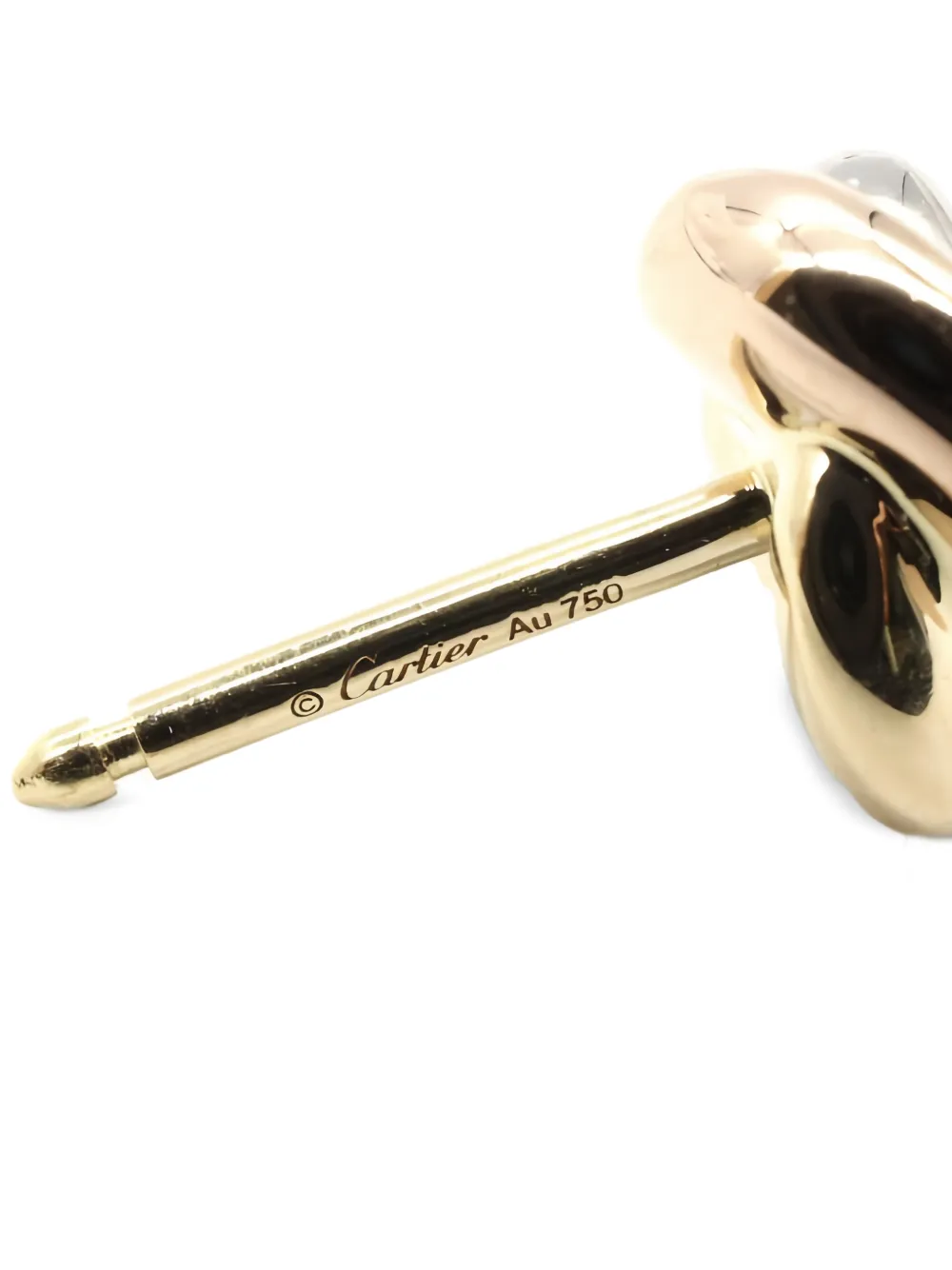 CARTIER Pre-owned 2010s Baby Trinity Diamond Earrings In Gold