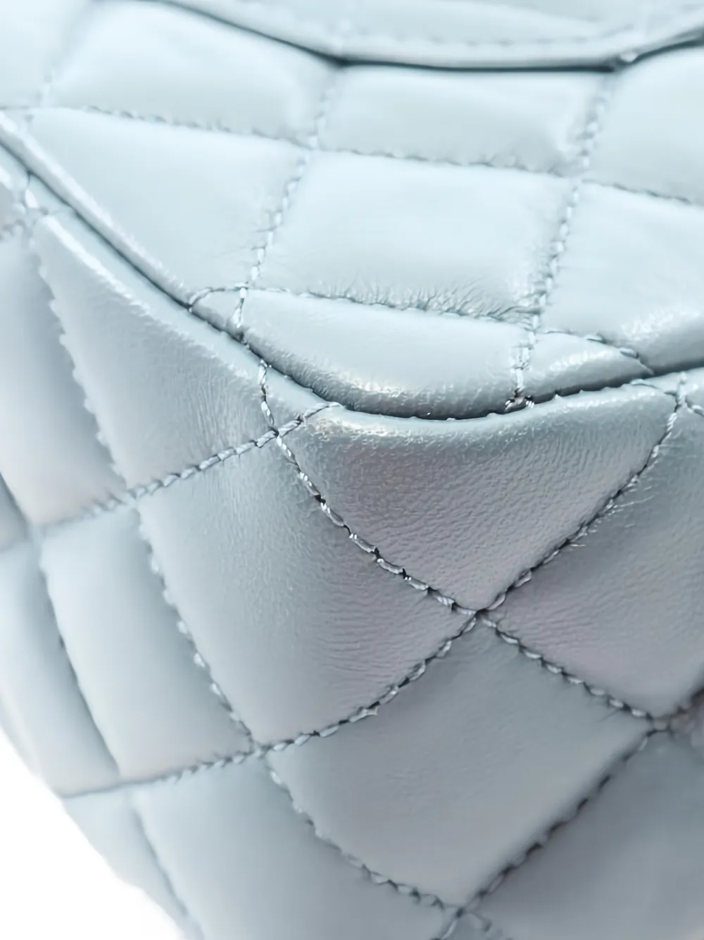 CHANEL Pre-owned 2021 Quilted Top-handle Chain-link Cross-body Bag In Blue