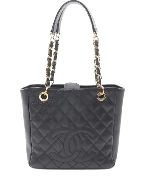 CHANEL Pre-Owned 2012 PST Petite Shopping Tote quilted chain-strap bag
