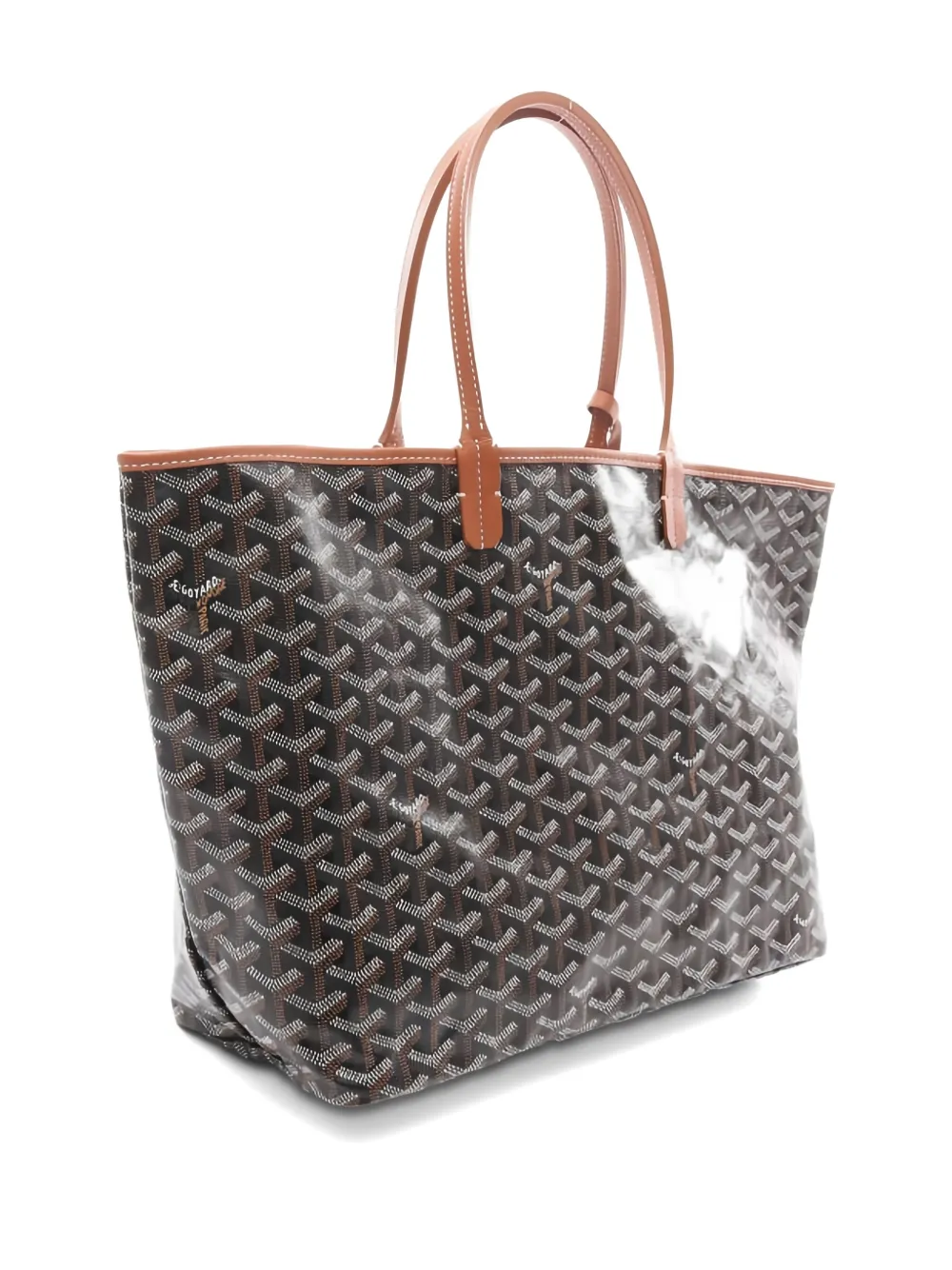 Pre-owned Goyard 2020 Pm Sanlouis Large Coated Canvas Tote Bag In Brown