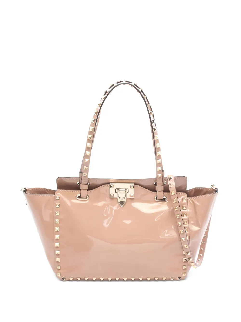 Valentino Garavani Pre-Owned 2000s medium Rockstud tote bag - Toni neutri