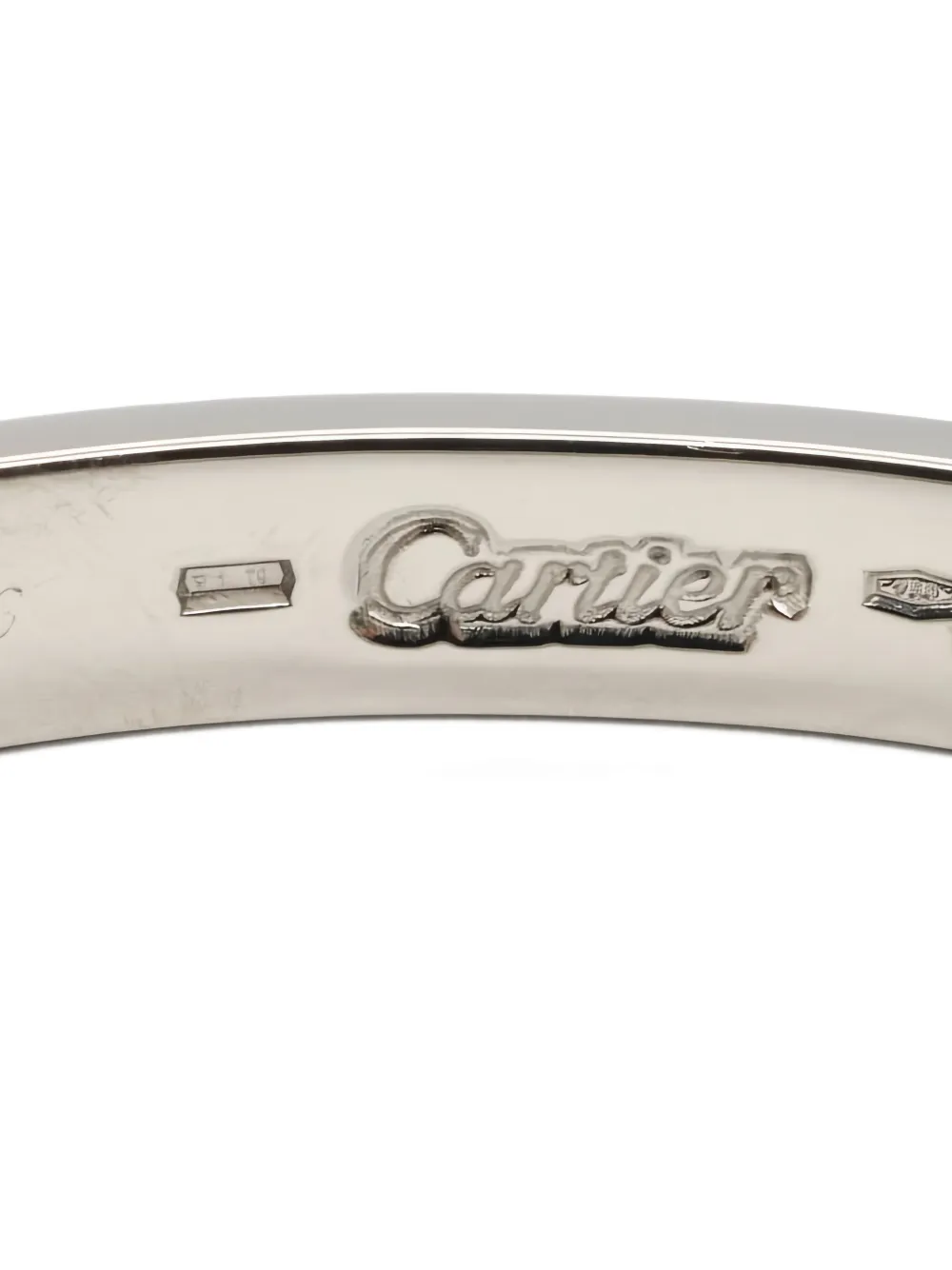 Pre-owned Cartier 2010s Love Engraved Bracelet In Silver
