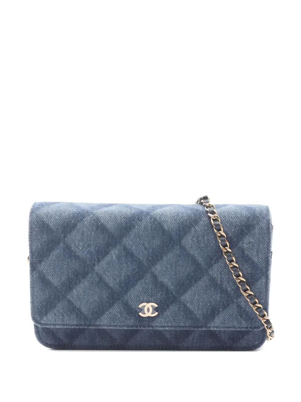 CHANEL Pre-Owned 2021 small Wallet On Chain shoulder bag - Blu