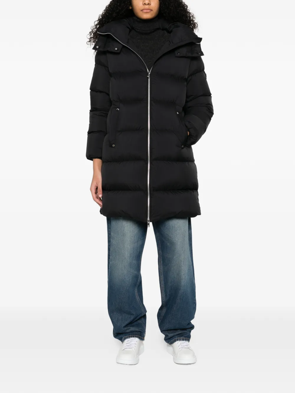 Moose Knuckles Belle Dune Long puffer coat - Zwart