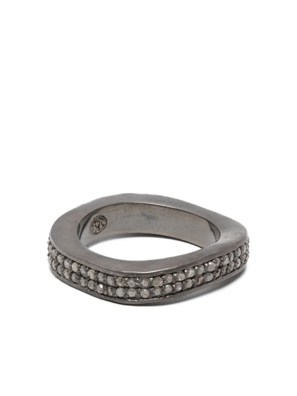KUNDO K- 47 Mizar pavé band ring - Nero