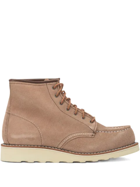 Red Wing Shoes lace-up stitching boots
