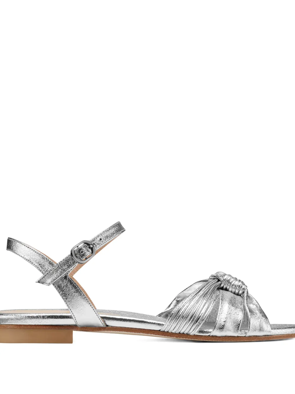 Stuart Weitzman Keana knotted-strap flat sandals | Silver | Image 1