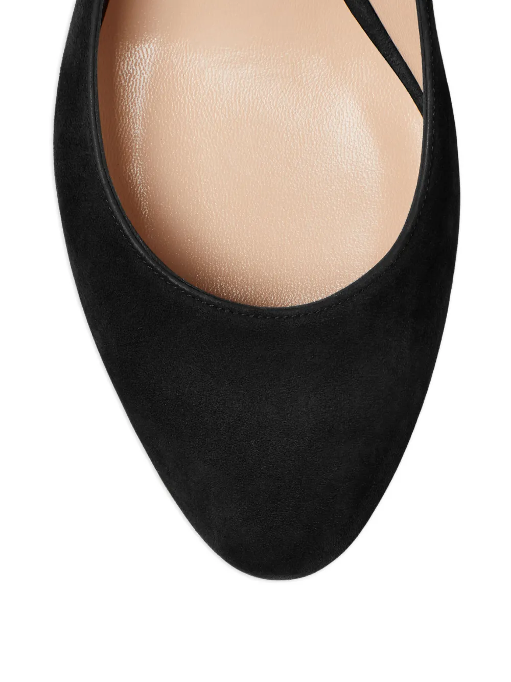 Stuart Weitzman Amata 60 pumps met blokhak en ronde neus Zwart