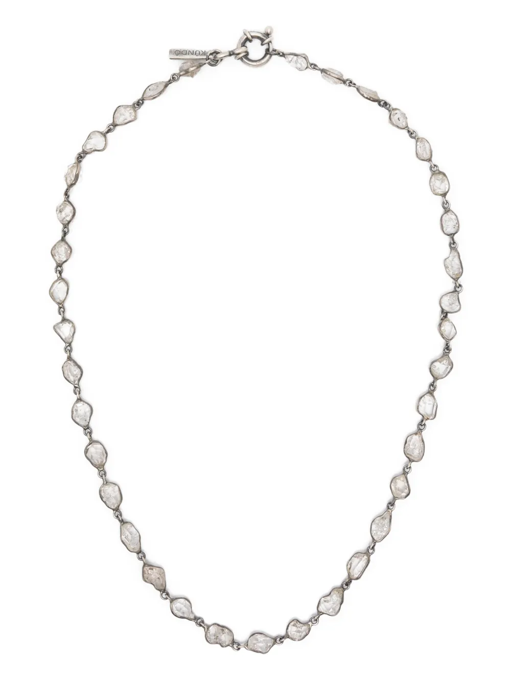 KUNDO crystal chain necklace - Argento