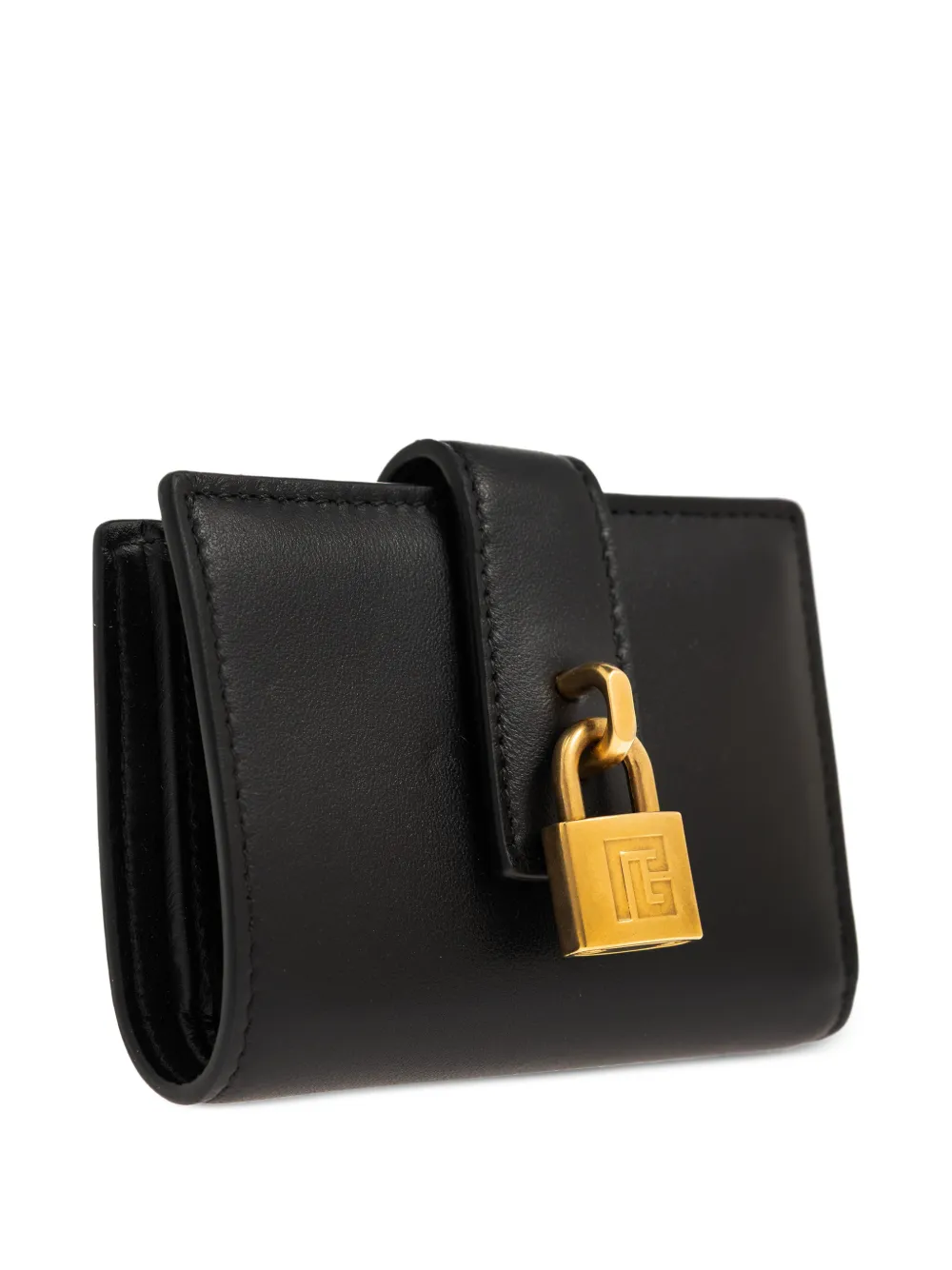  Balmain Padlock-detail Wallet - Black 