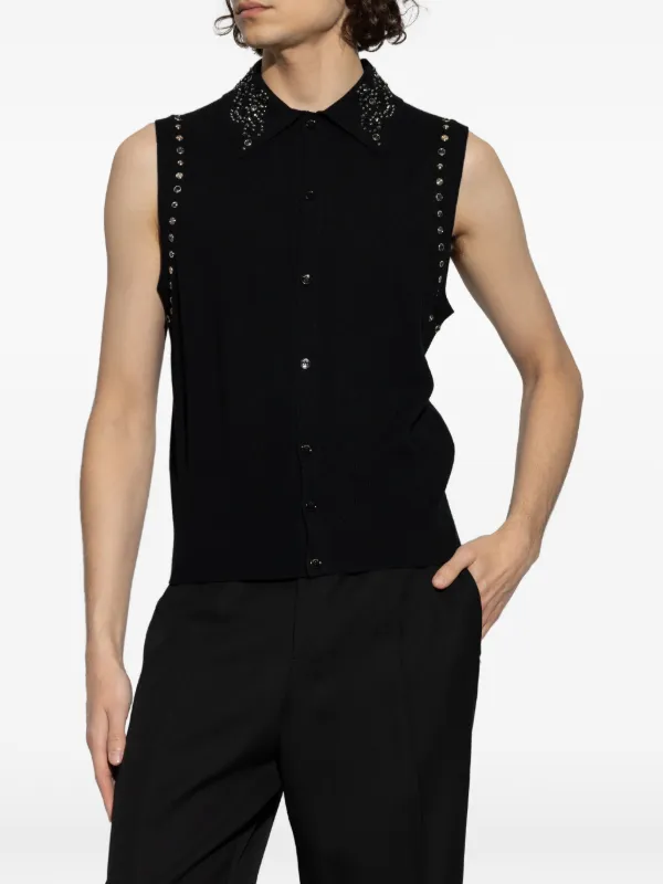 Versace デコラティブ ノースリーブトップ | ブラック | FARFETCH JP