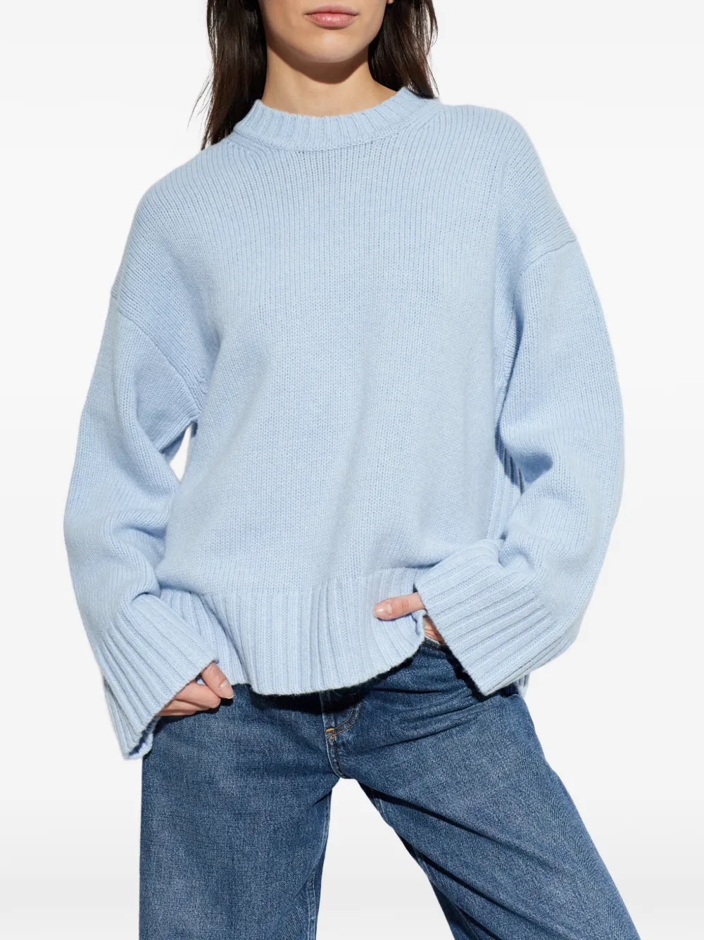  Samsoe Samsoe Sakeiku Ribbed Crew-neck Sweater - Blue 