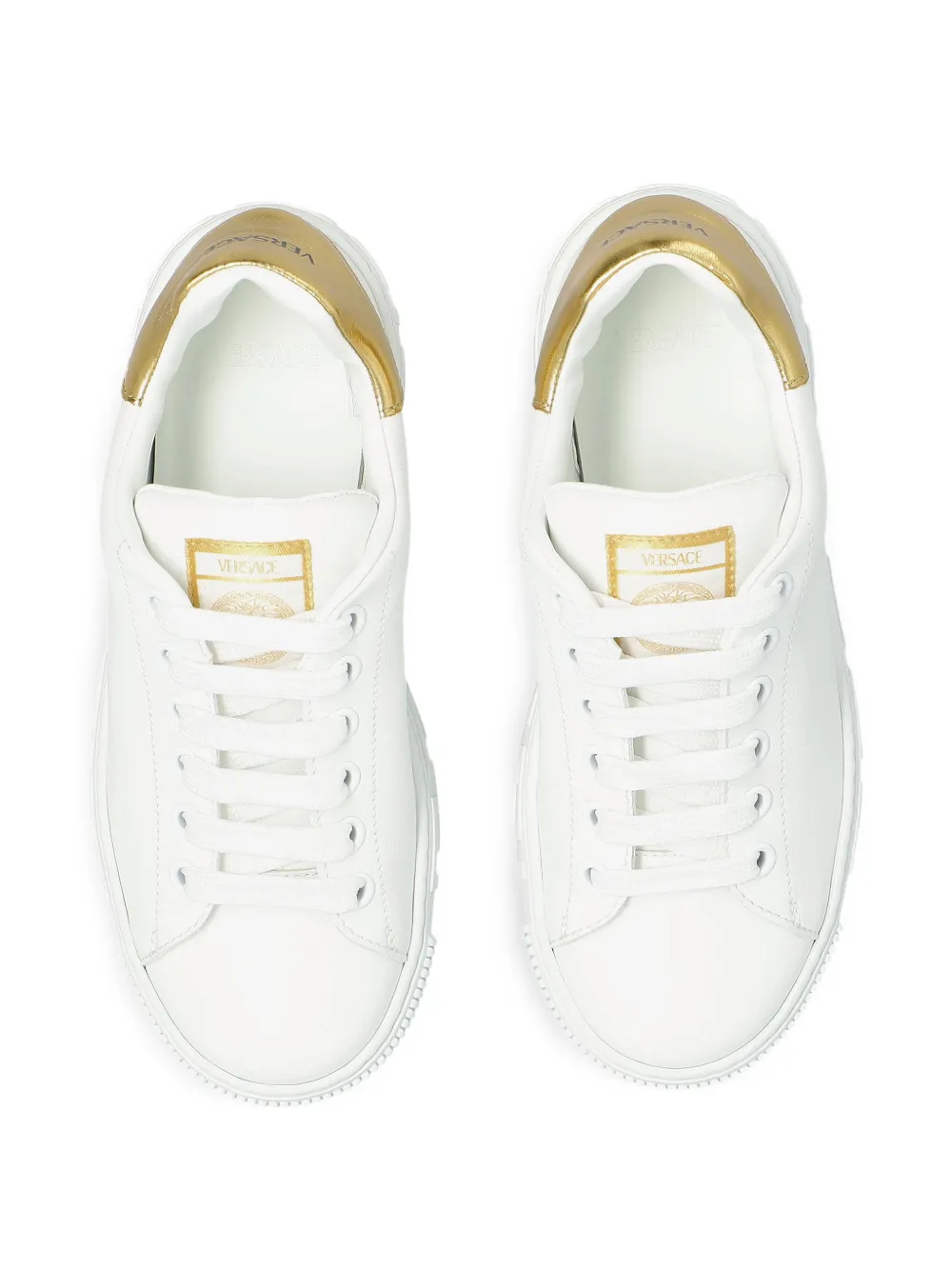 Versace Kids Greca sneakers met logoprint Wit