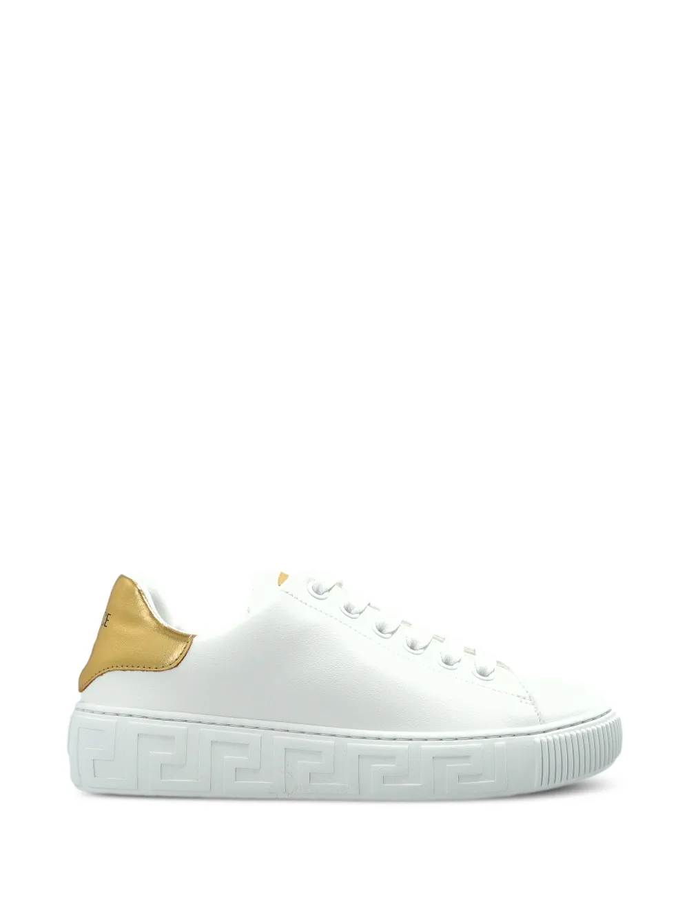 Versace Kids Greca sneakers met logoprint Wit