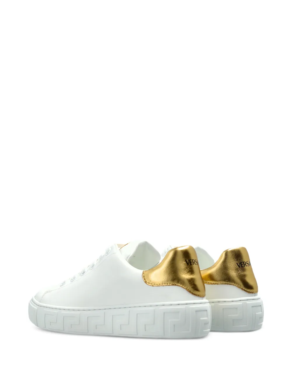 Versace Kids Greca sneakers met logoprint Wit