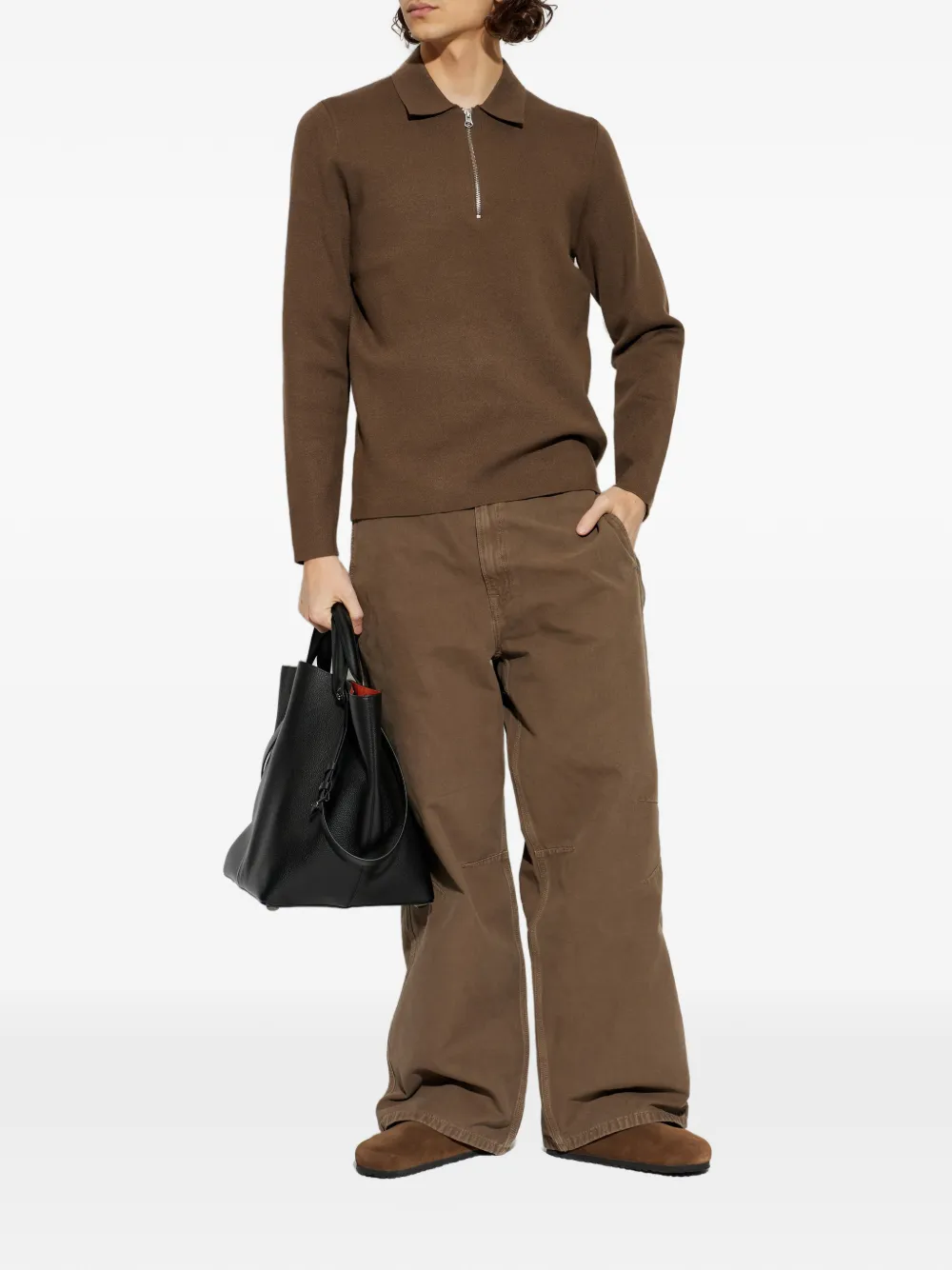 SAMSOE SAMSOE half-zip polo shirt - Bruin