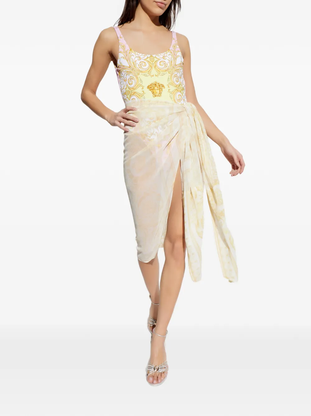  Versace Printed Sarong - Neutrals 