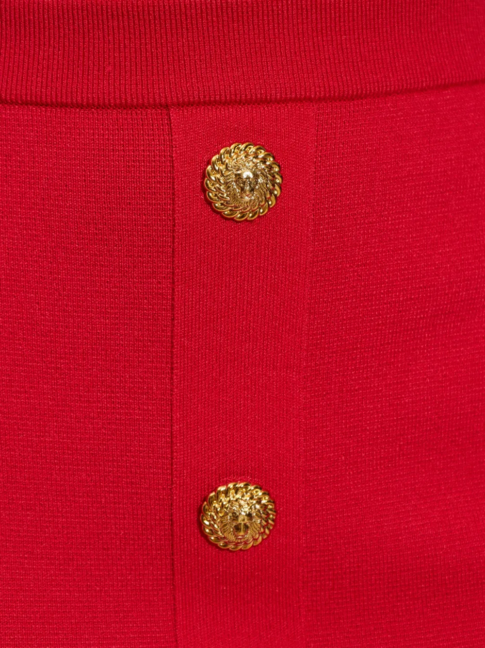 Balmain Mini-rok met knopen Rood