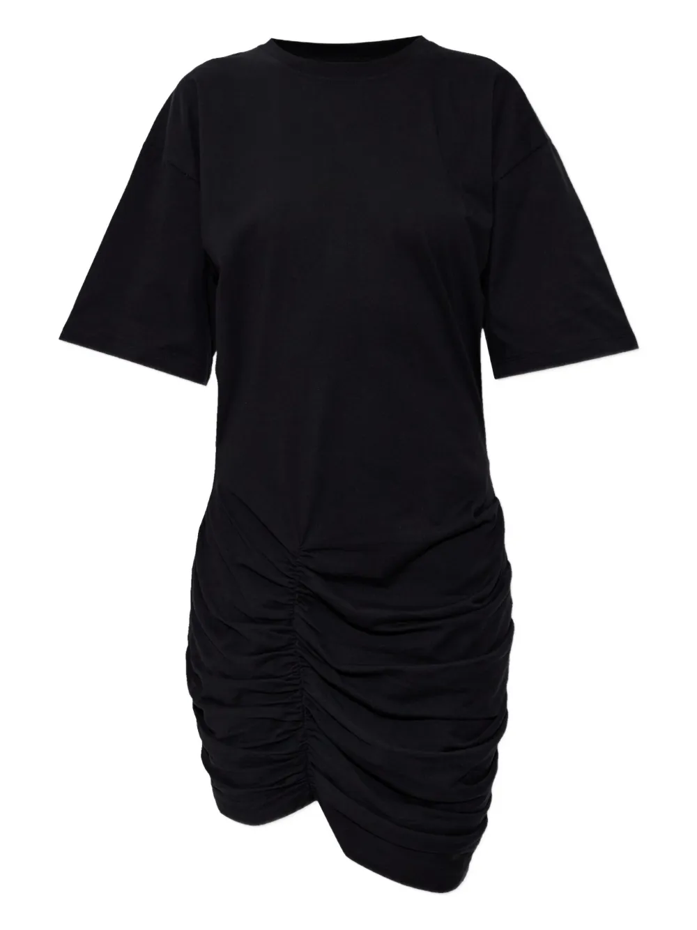 Balmain ruched-detail T-shirt dress - Nero