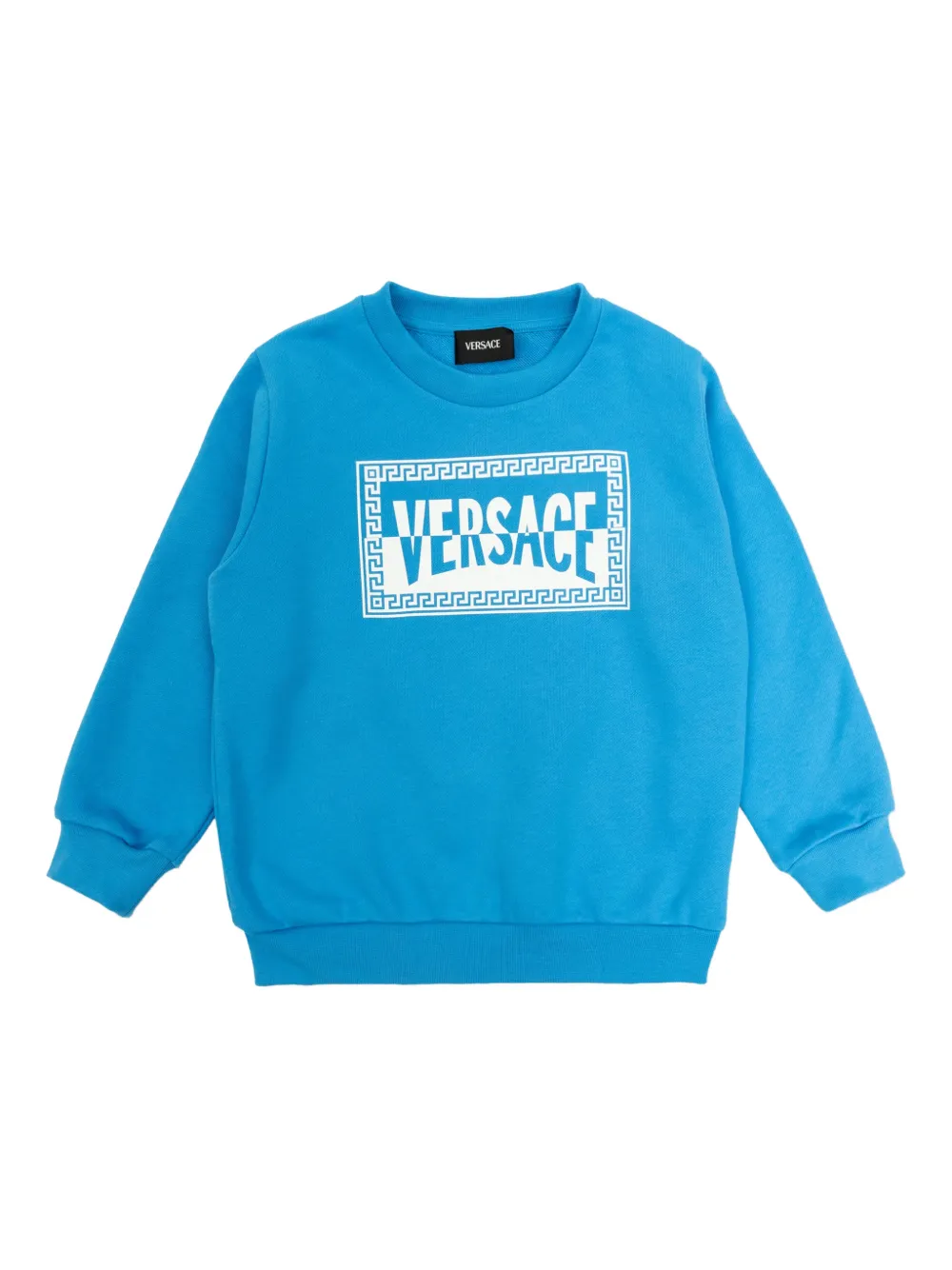 Versace Kids logo graphic sweatshirt - Blu
