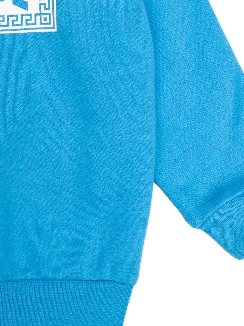 Versace Kids Sweater met grafische logoprint Blauw