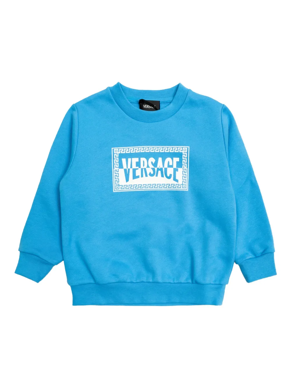 Versace Kids logo graphic sweatshirt - Blu