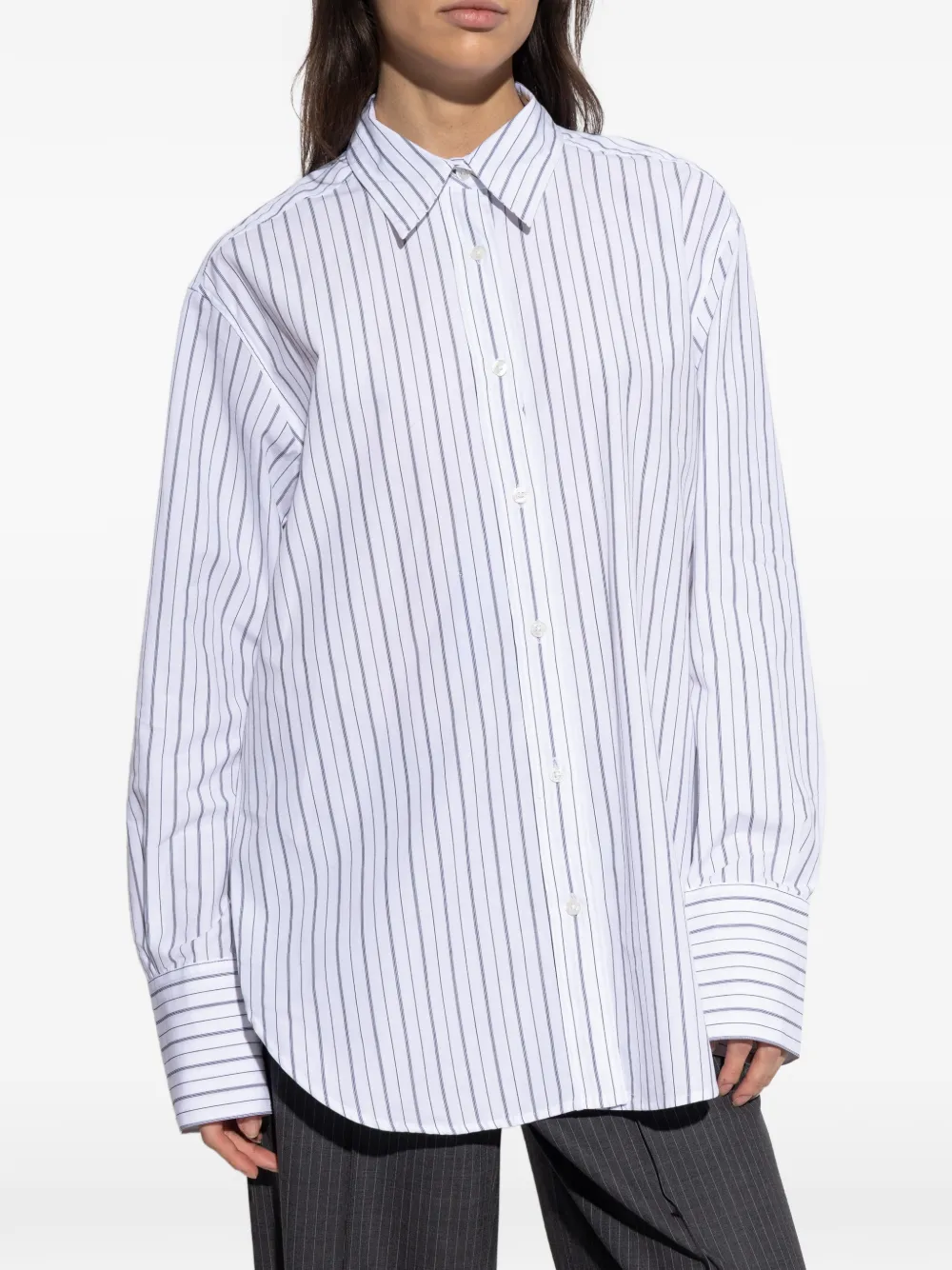  Samsoe Samsoe Striped Button-down Shirt - White 