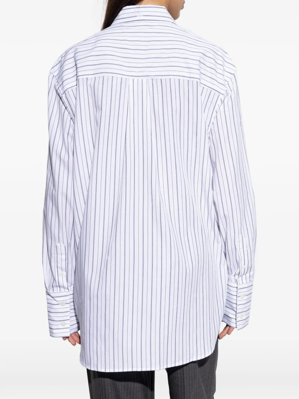 SAMSOE Gestreept blouse Wit