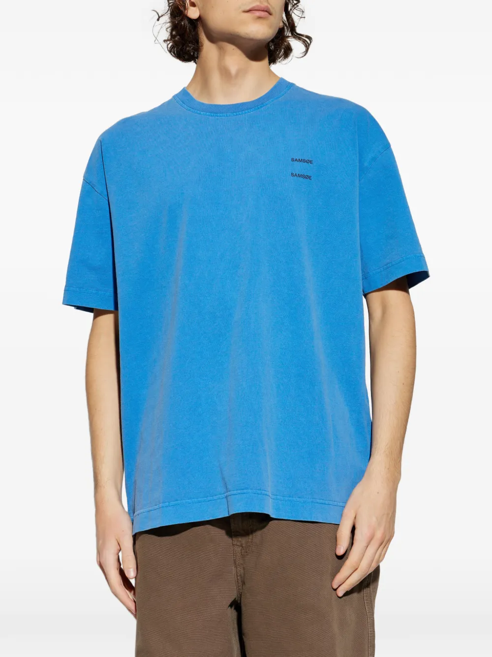  Samsoe Samsoe Logo-print T-shirt - Blue 