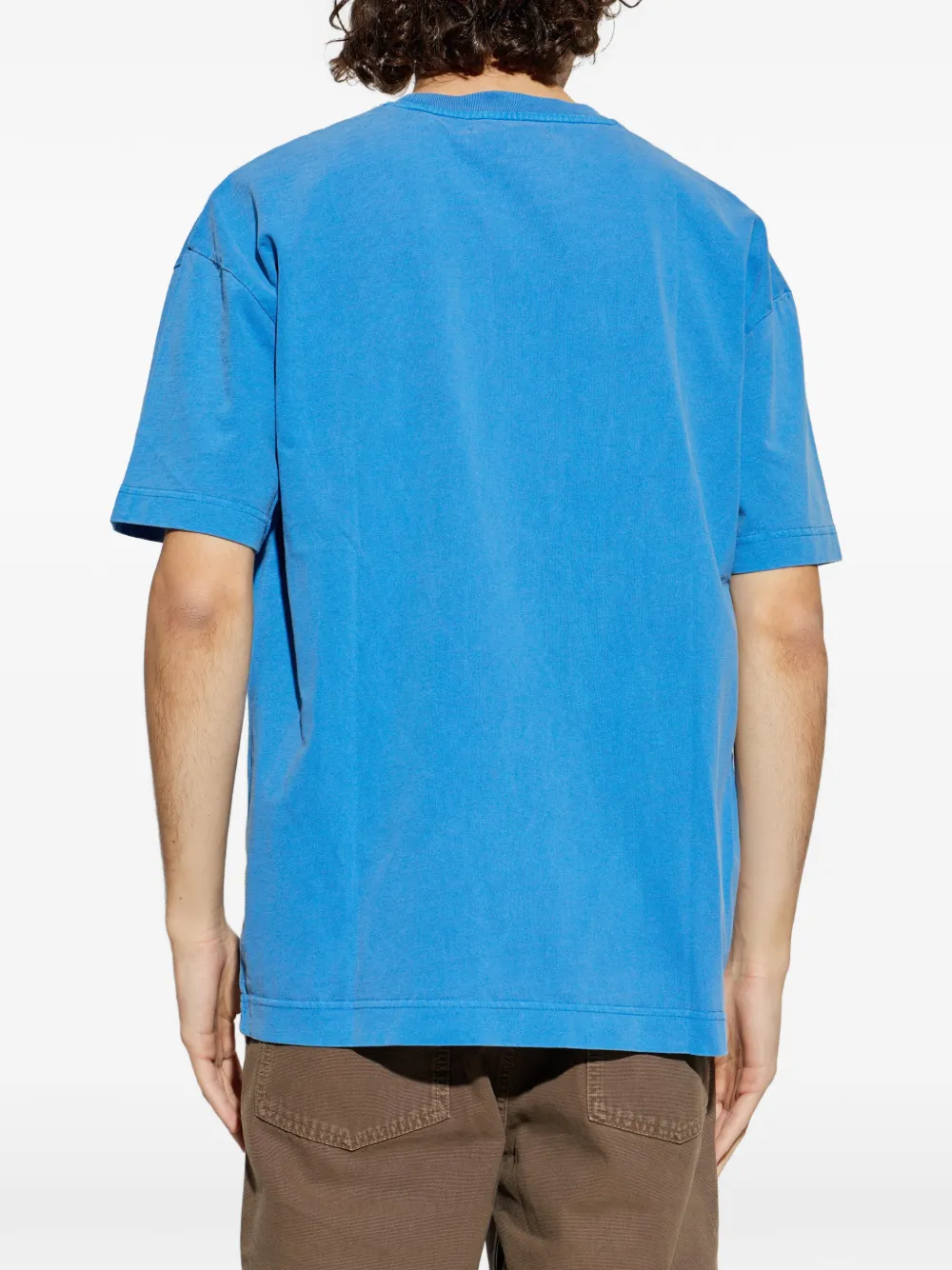 SAMSOE T-shirt met logoprint Blauw
