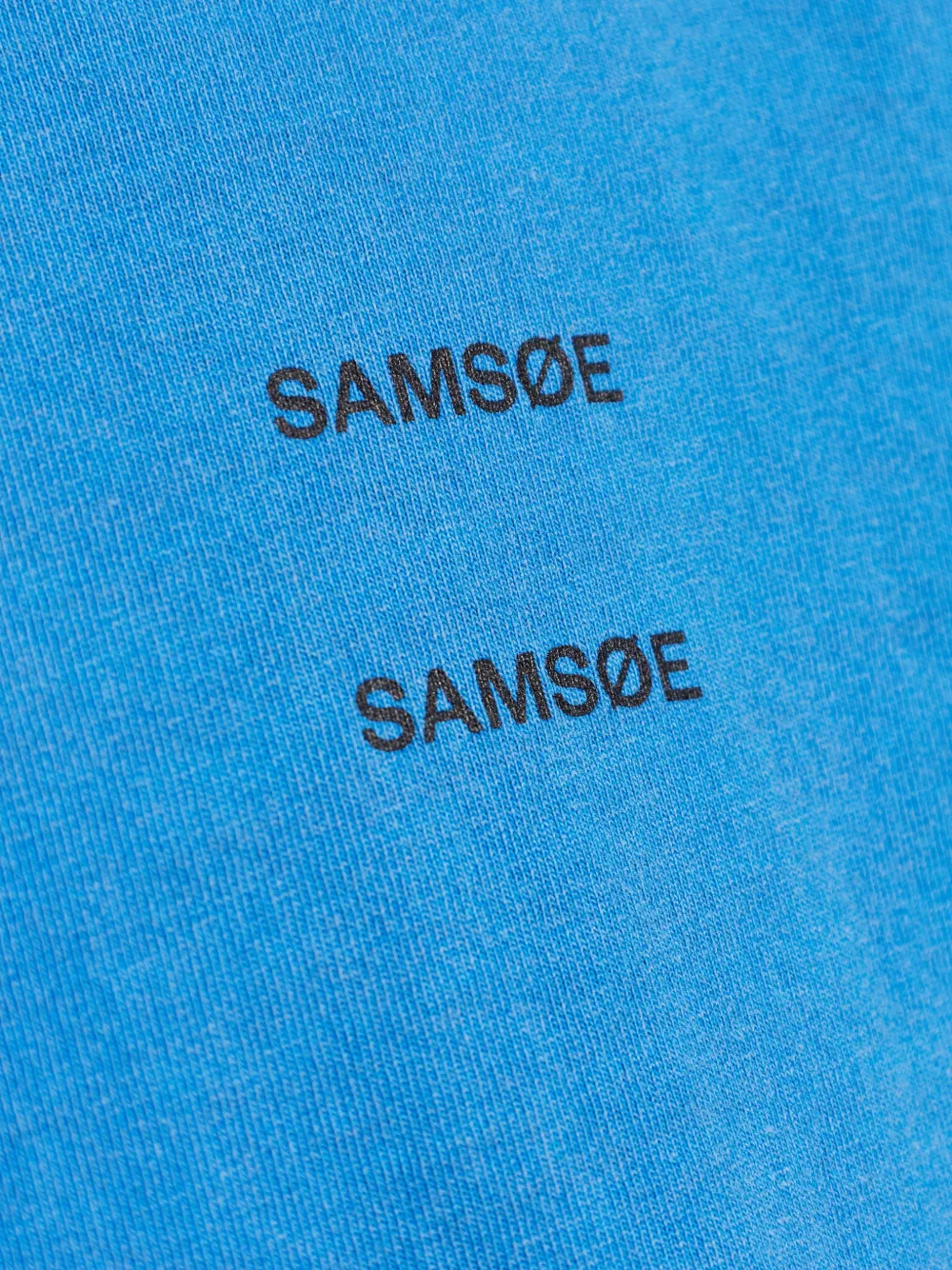 SAMSOE T-shirt met logoprint Blauw