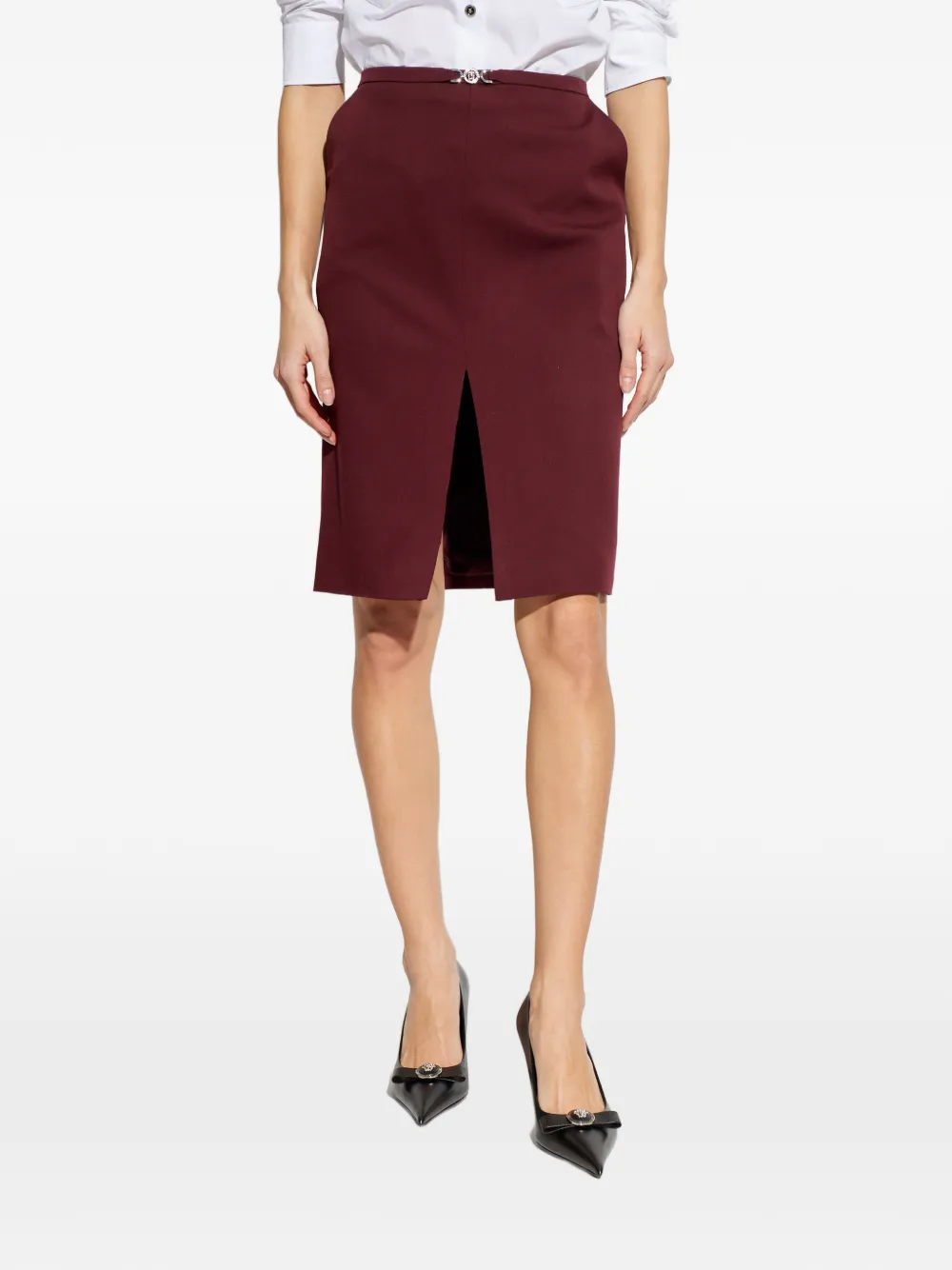 Versace Mini-rok met logodetail Rood