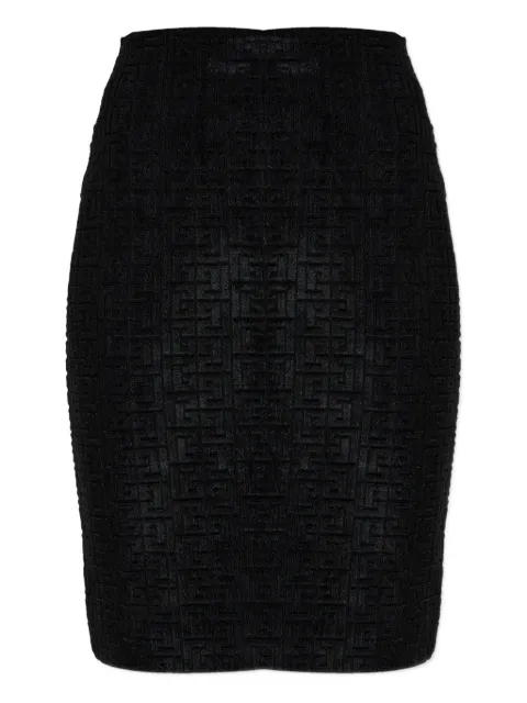 Balmain falda lápiz con motivo del logo