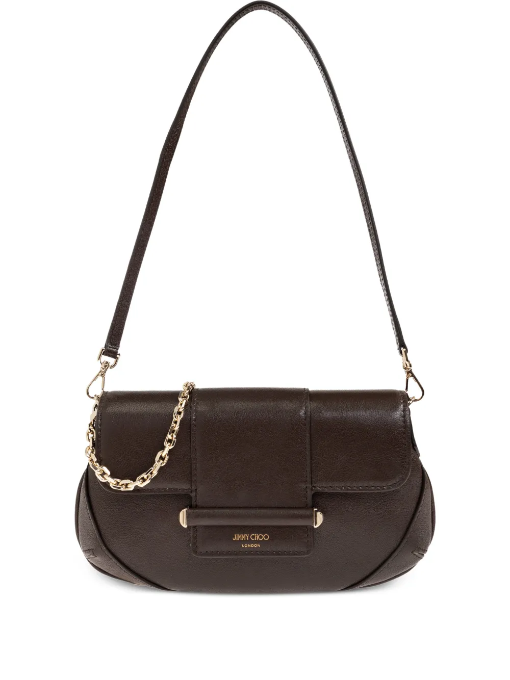 Jimmy Choo chain-bar wallet - Marrone